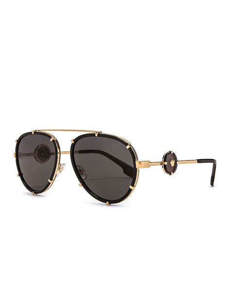 rounded pilot sunglasses versace|Versace vintage icon pilot sunglasses.